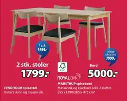 JYSK MARSTRUP spisebord tilbud