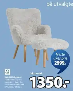 JYSK HVILSTED lenestol tilbud