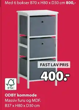 JYSK ODBY kommode tilbud