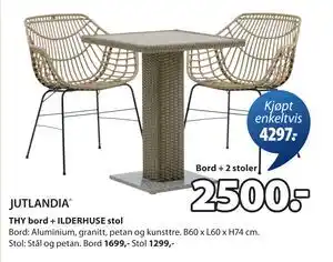 JYSK THY bord + ILDERHUSE stol tilbud