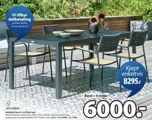 JYSK MADERUP bord + AJSTRUP stol tilbud