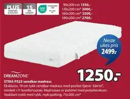 JYSK STRIA PS25 vendbar madrass tilbud
