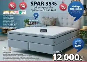 JYSK SOKNA GC35 kontinentalseng grå-27 tilbud