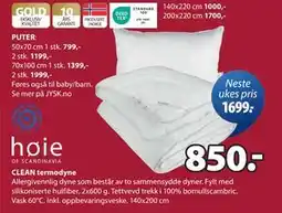 JYSK Høie CLEAN termodyne tilbud