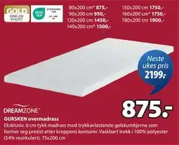 JYSK GURSKEN overmadrass tilbud