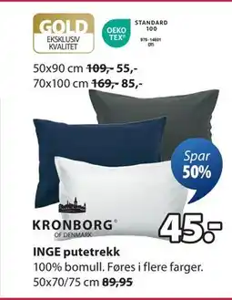 JYSK INGE putetrekk tilbud