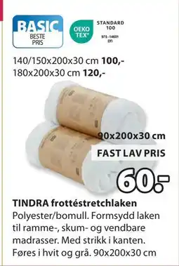 JYSK TINDRA frottéstretchlaken tilbud