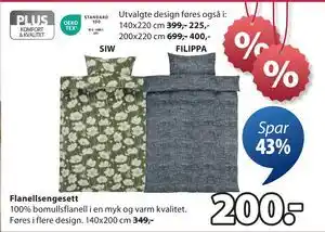 JYSK Flanellsengesett tilbud