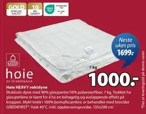 JYSK Høie HEAVY vektdyne tilbud