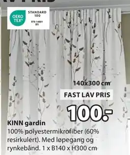 JYSK KINN gardin tilbud