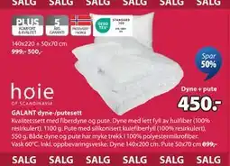 JYSK GALANT dyne-/putesett tilbud