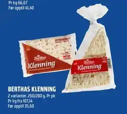 Coop Obs BERTHAS KLENNING tilbud