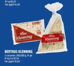 Coop Obs BERTHAS KLENNING tilbud