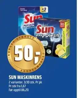 Coop Obs SUN MASKINRENS tilbud