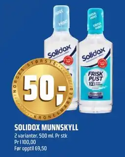 Coop Obs SOLIDOX MUNNSKYLL tilbud