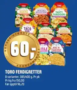 Coop Obs TORO FERDIGRETTER tilbud