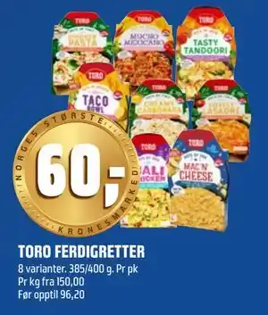 Coop Obs TORO FERDIGRETTER tilbud