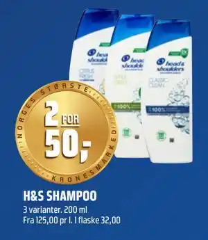 Coop Obs H&S SHAMPOO tilbud