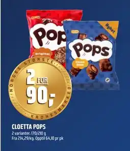 Coop Obs CLOETTA POPS tilbud