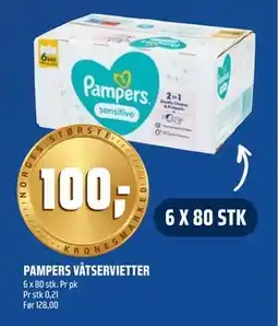 Coop Obs PAMPERS VÅTSERVIETTER tilbud
