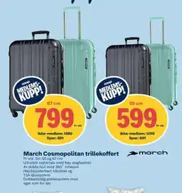 Coop Obs March Cosmopolitan trillekoffert tilbud