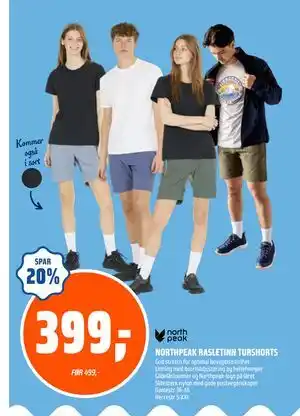 Coop Obs NORTHPEAK RASLETINN TURSHORTS tilbud