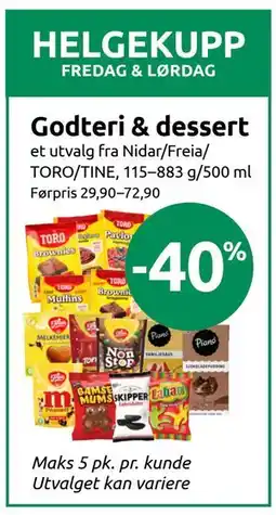 Joker Godteri & dessert tilbud