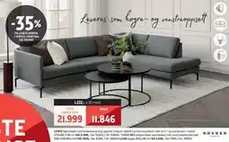 Bohus LEWIS HJØRNESOFA tilbud