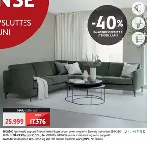 Bohus NORDIC hjørnesofa oppsett 7 høyre tilbud
