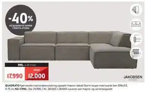 Bohus QUADRATO hjørnesofa tilbud