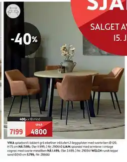Bohus VIKA spisebord tilbud