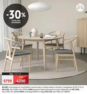 Bohus ØLAND rundt spisebord tilbud