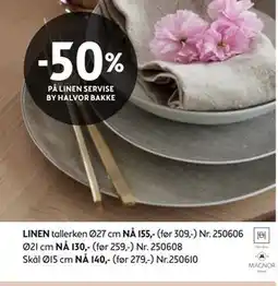 Bohus LINEN tallerken tilbud