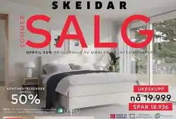 Skeidar Opal jubileum kontinentalseng tilbud