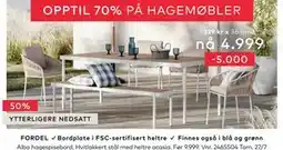 Skeidar Alba hagespisebord tilbud