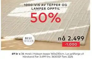 Skeidar Hobson teppe 160x230cm tilbud