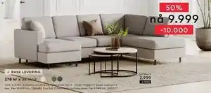 Skeidar Oslo U-Sofa tilbud