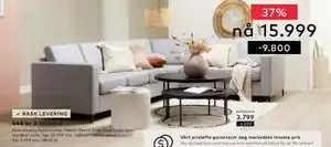 Skeidar Scandinavia Hjørnesofa tilbud