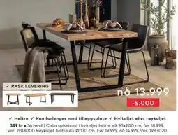 Skeidar Calia spisebord tilbud