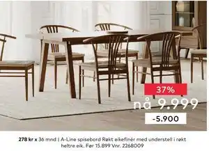 Skeidar A-Line spisebord tilbud