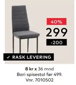Skeidar Bari spisestol tilbud