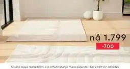 Skeidar Misato teppe 160x230cm tilbud