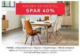 Skeidar SPAR 40% AROMA SPISESTOL tilbud