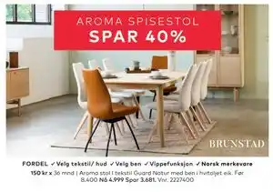 Skeidar SPAR 40% AROMA SPISESTOL tilbud