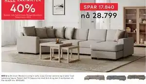 Skeidar Modern Living U-sofa tilbud