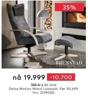 Skeidar Delta Motion Wood Lenestol tilbud