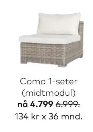 Skeidar Como 1-seter tilbud