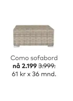 Skeidar Como sofabord tilbud