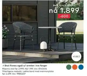 Skeidar Løkka bord tilbud