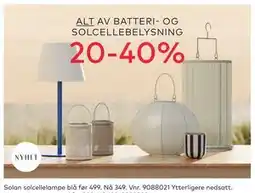 Skeidar Solan solcellelampe blå tilbud